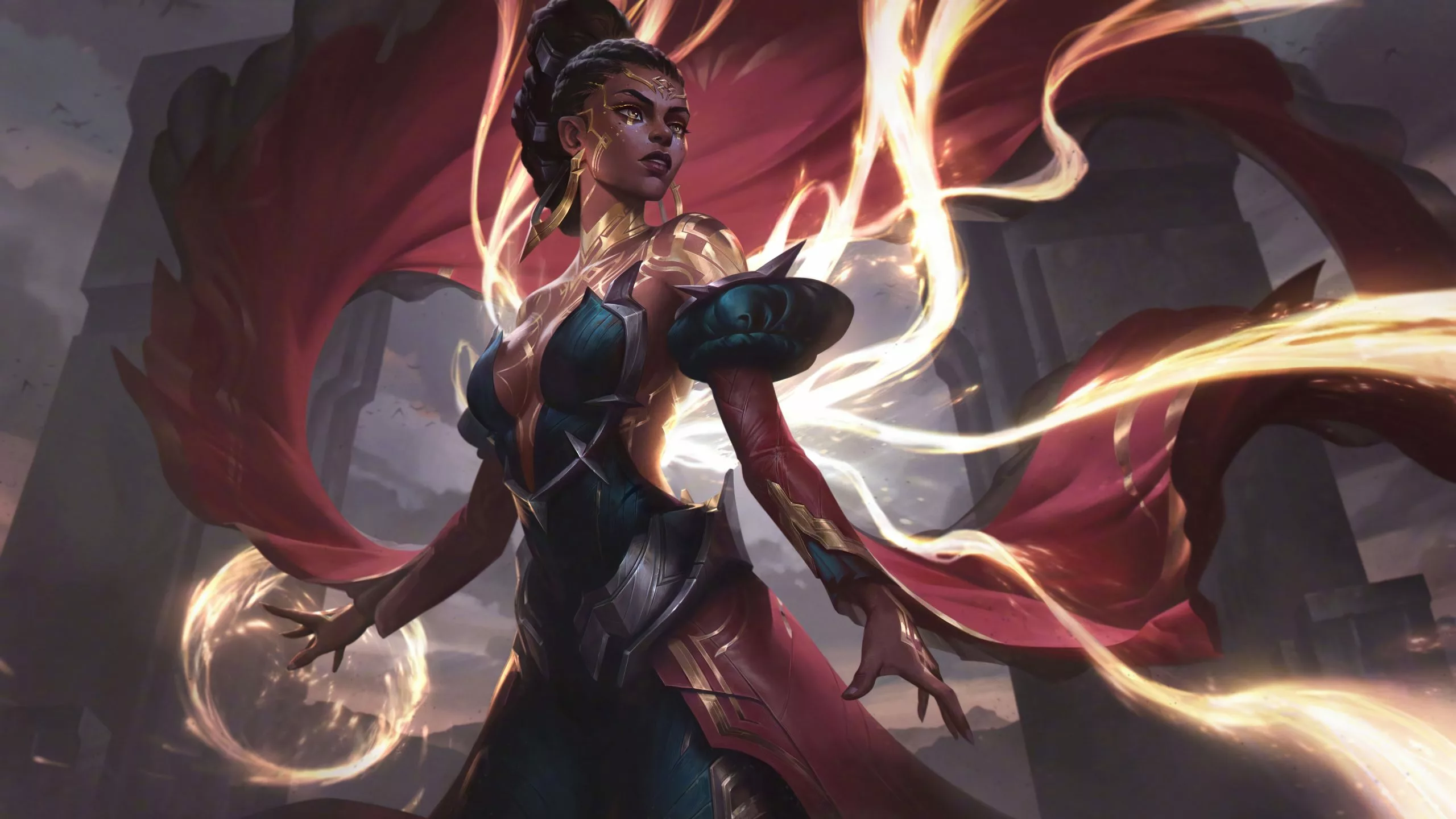 Arte splash da campeã Mel que está recebendo nerfs no patch 25.24