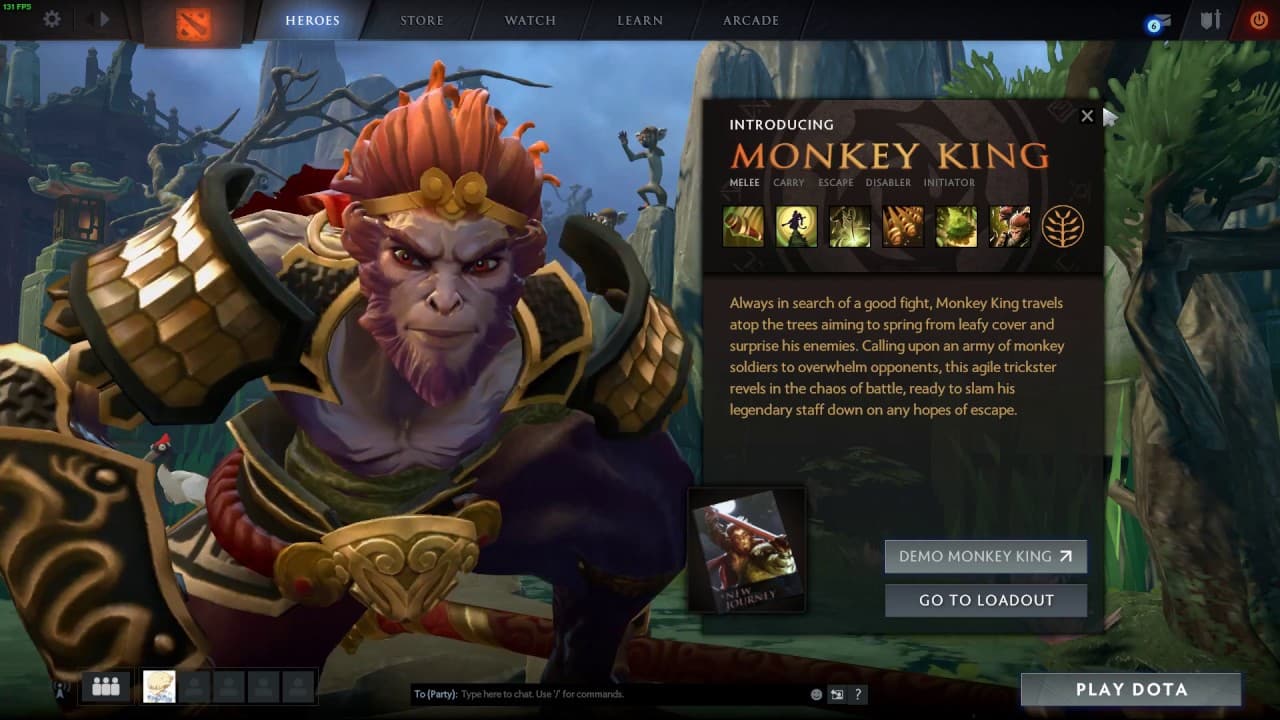 Monkey King is a very versatile hero that has good mobility.
