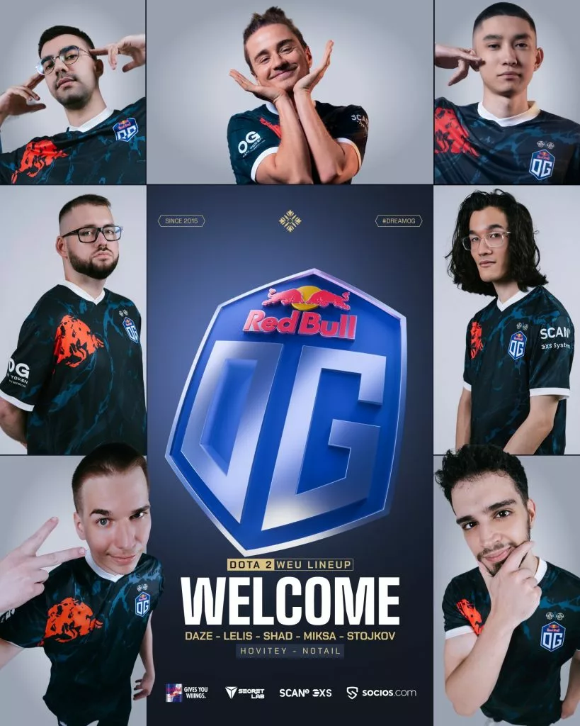 New roster for OG on the upcoming Dota 2 season.
