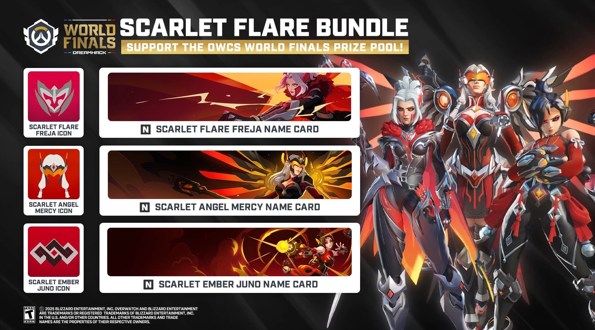 Scarlet Flare bundle, containing multiple perks, will help define the final prize pool of the OWCS Worlds Finals event