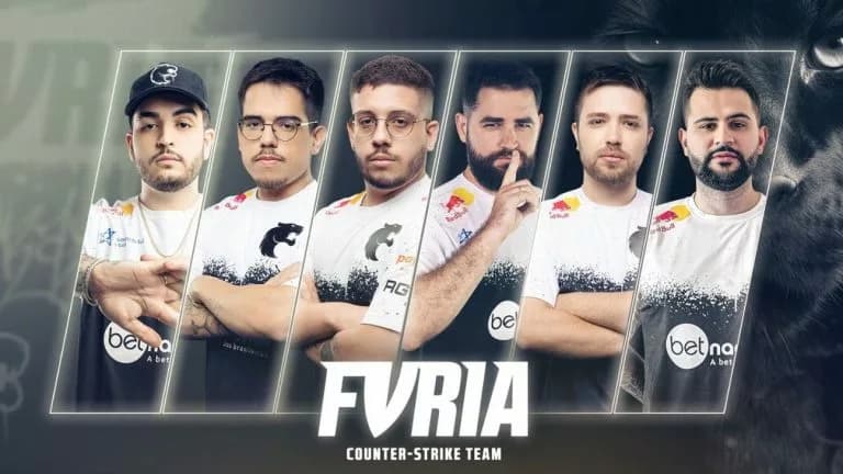 Furia roster with Fallen and Chelo still blending together (credits: Furia)