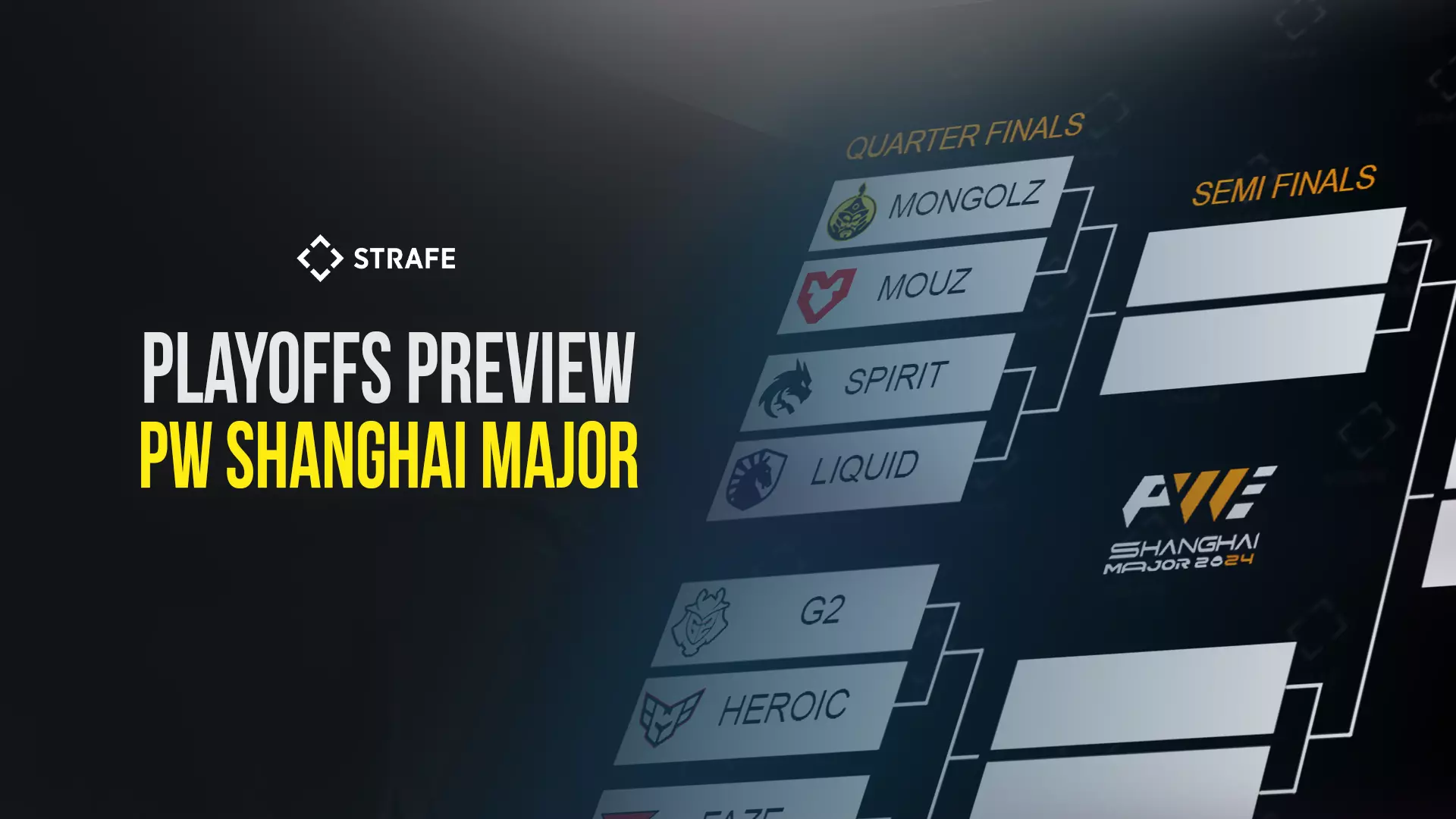 Perfect World Shanghai Major 2024: Playoffs Preview
