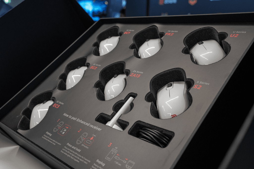 ZOWIE's wireless lineup with seven distinct shapes: find the mouse that fits your playstyle perfectly.