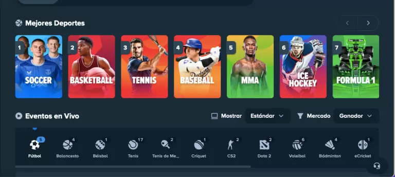 Stake sports menu