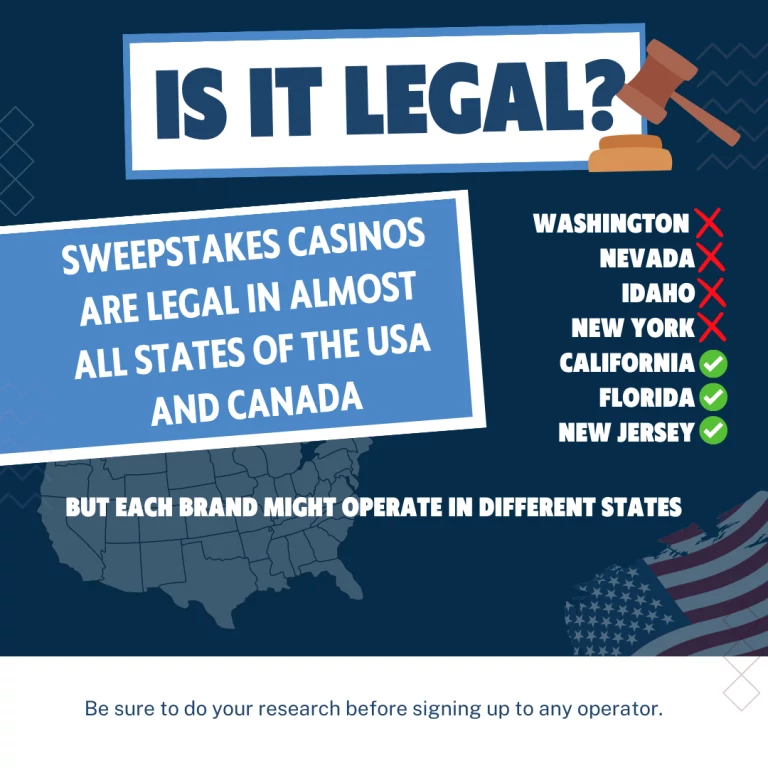 are sweepstakes casinos legal in the usa