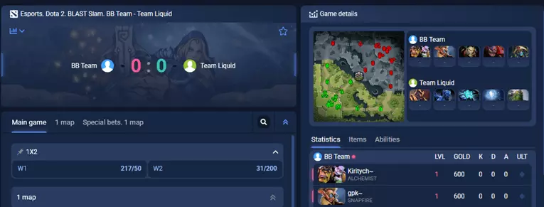 1xbet esports live