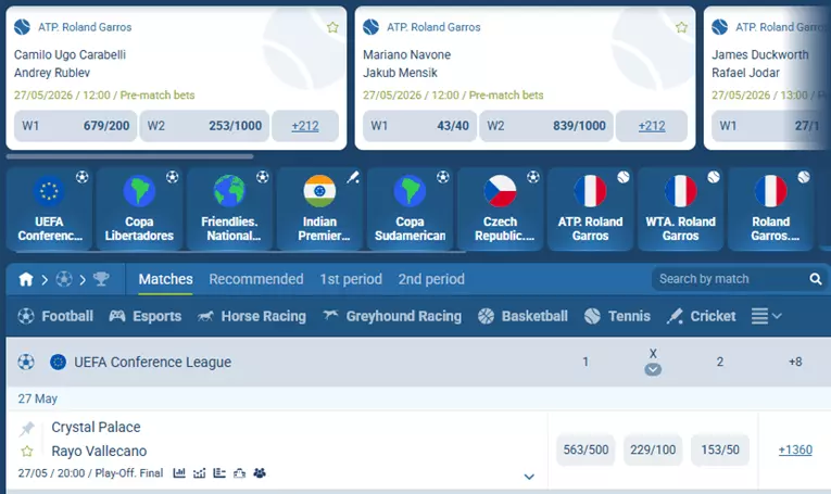 1xbet sports