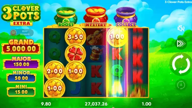 3 Clover Pots Hold and Win Extra