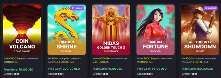 5bet Challenges