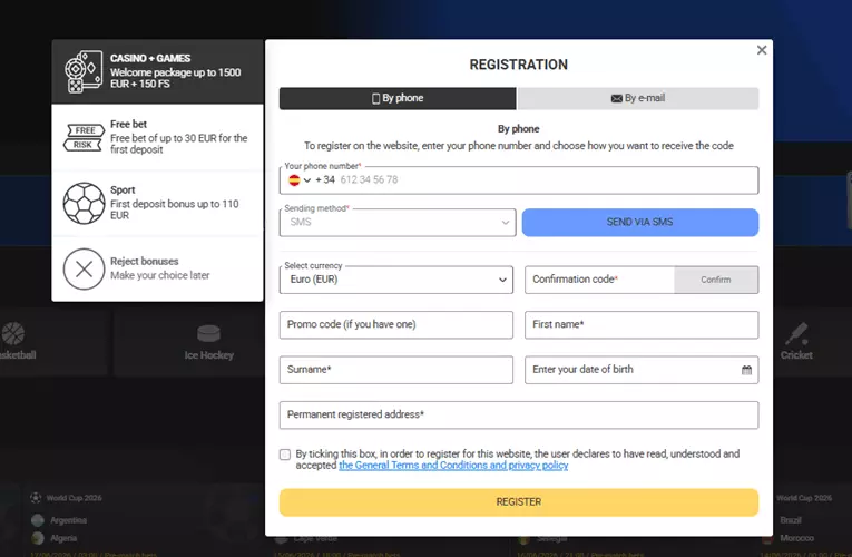 BETANDYOU register