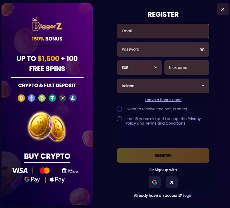 Biggerz Register