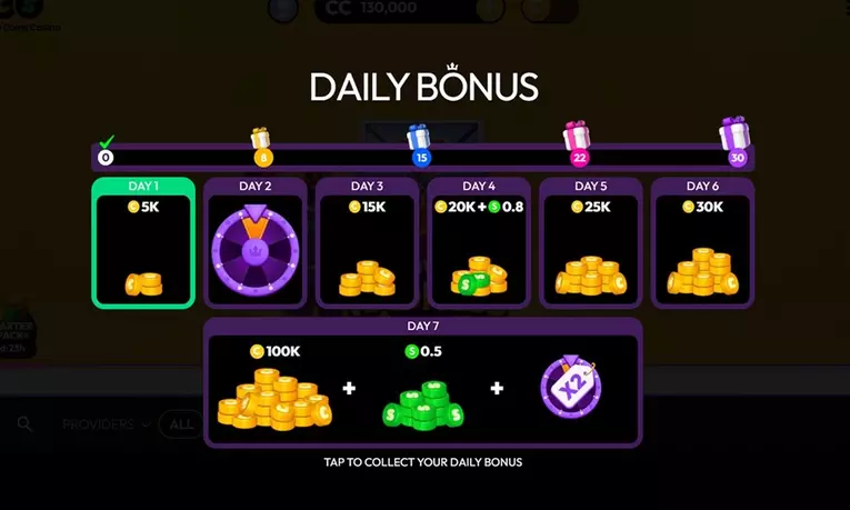 Crown coins daily bonus