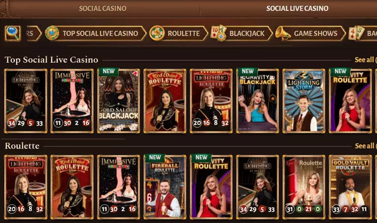 Dorados social live casino