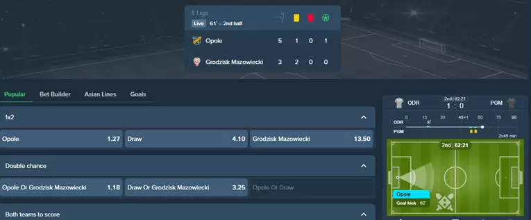 Duelbits live betting