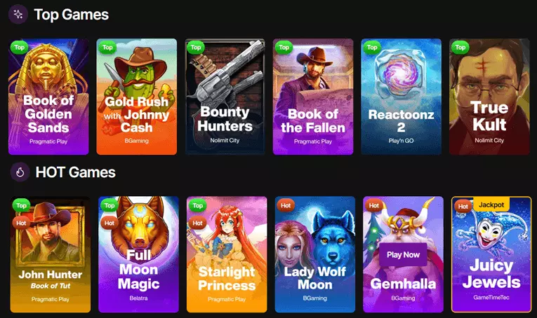 JustCasino slots