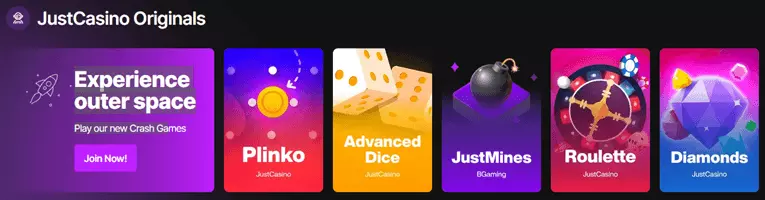 JustCasino.io originals