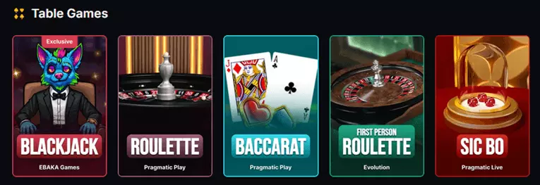 Menace table Games