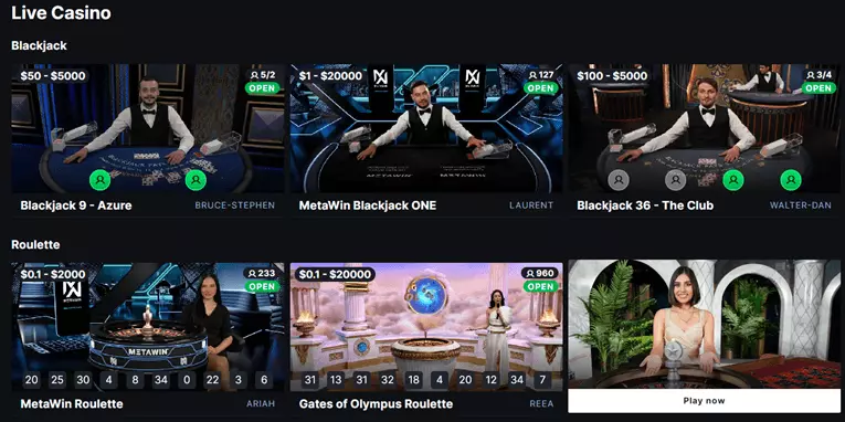Metawin Live Casino
