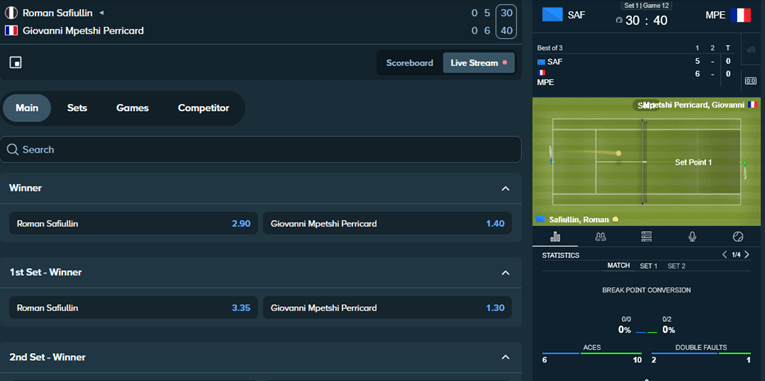 Stake.com live-betting