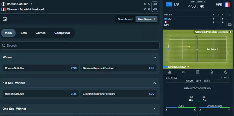 Stake.com live-betting
