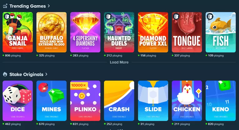 Stake.us games