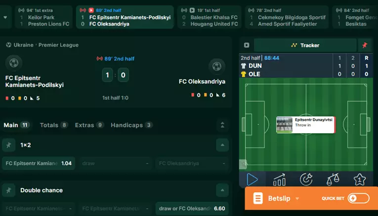 TG Casino live-betting