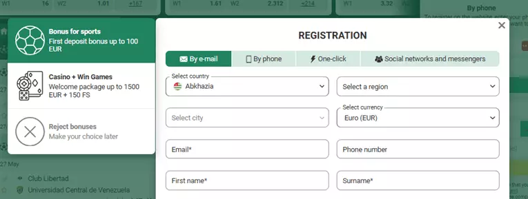 betwinner register