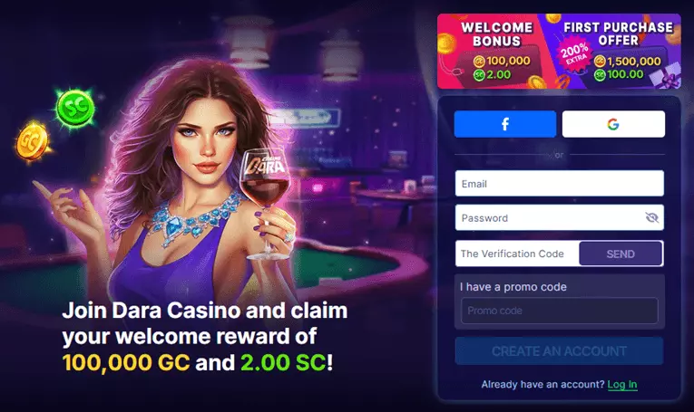 dara casino register