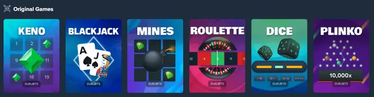 duelbits original games