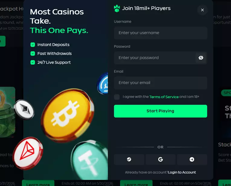 gamdom register