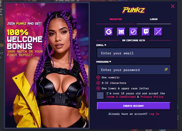punkz register